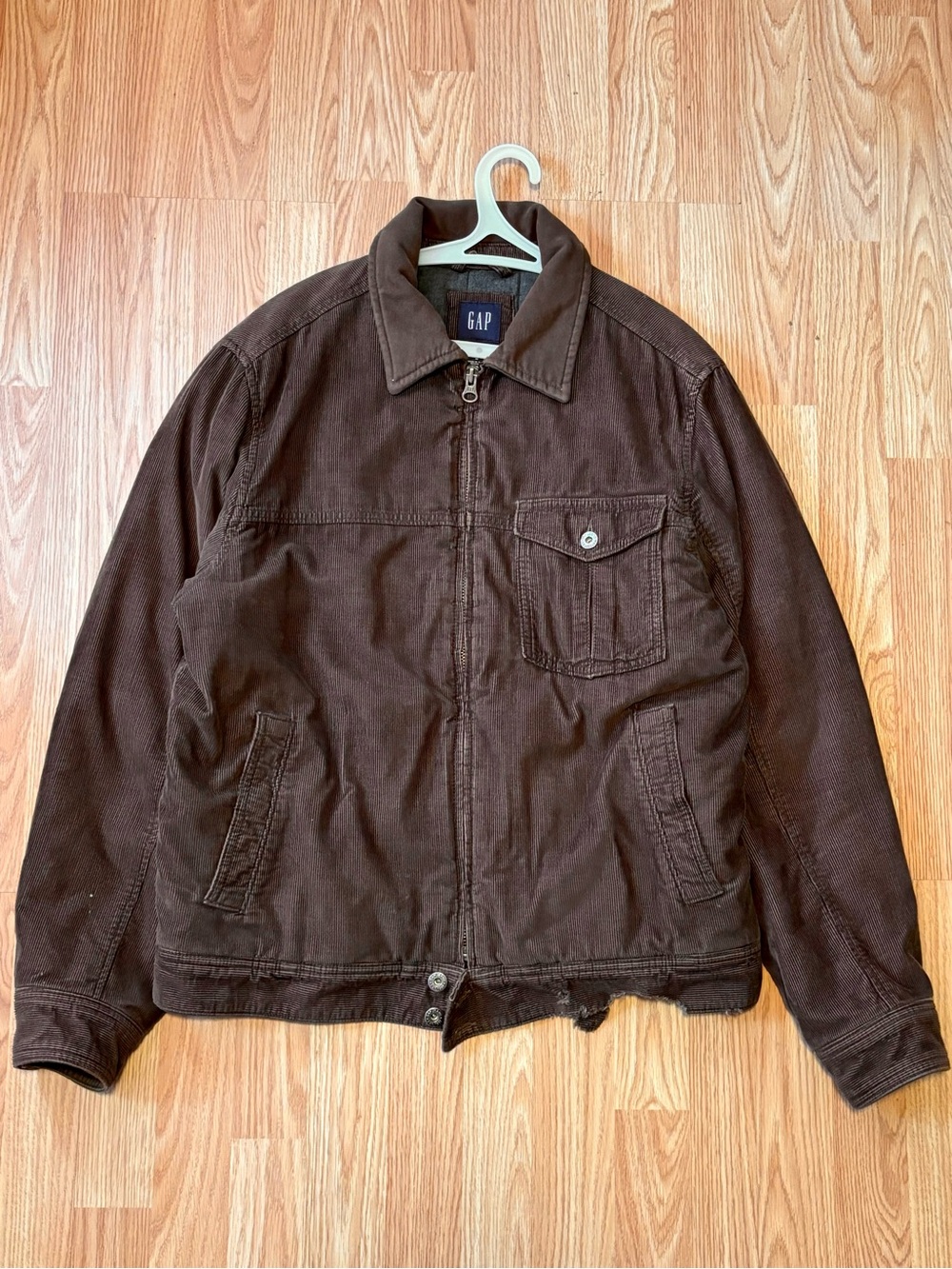 GAP Brown Corduroy Vintage Zip Jacket